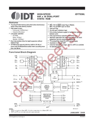 IDT7038L20PFI8 datasheet  